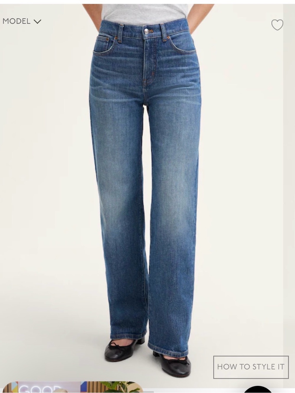 Madewell Perfect Wide Leg Jeans Size 32